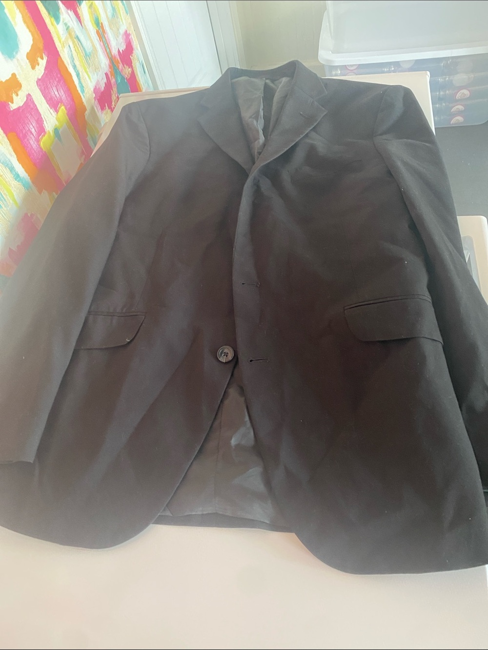 Kenneth Cole Men's Black Single-Breasted Sport Coat. 44L. Great condition.